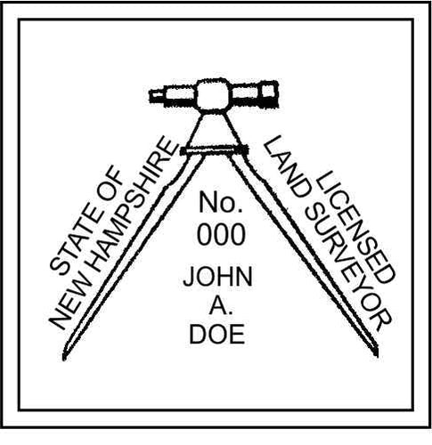 New Hampshire Land Surveyor Stamp and Seal - Prostamps