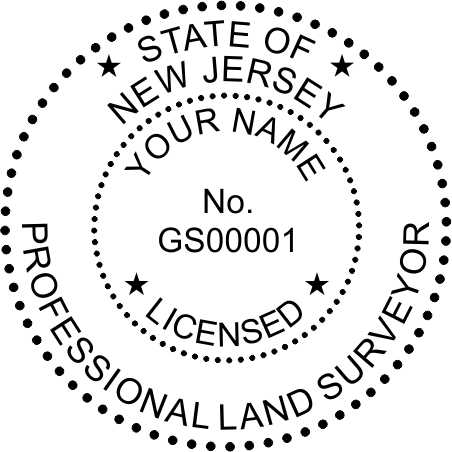 New Jersey Land Surveyor Stamp and Seal - Prostamps
