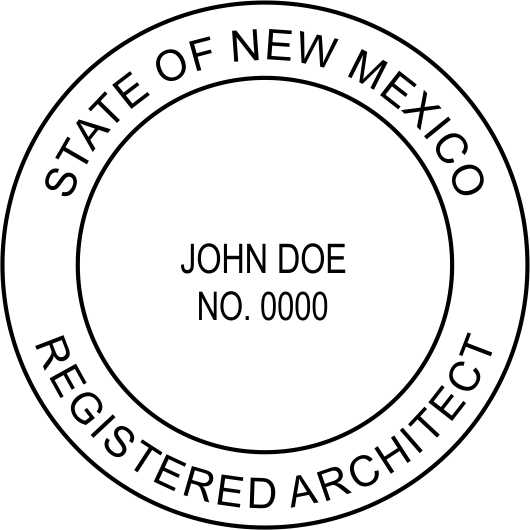 New Mexico Architect Stamp and Seal - Prostamps
