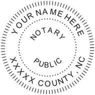 North Carolina Notary Stamp and Seal - Prostamps