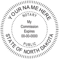 North Dakota Notary Stamp and Seal - Prostamps