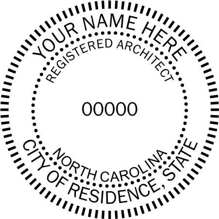 North Carolina Architect Stamp and Seal - Prostamps