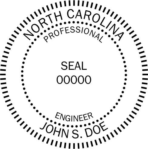 North Carolina Engineer Stamp and Seal - Prostamps