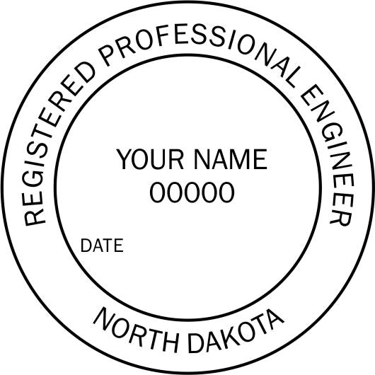 North Dakota Engineer Stamp and Seal - Prostamps