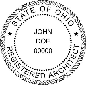 Ohio Architect Stamp and Seal - Prostamps