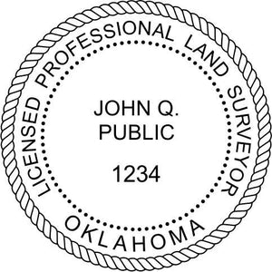 Oklahoma Land Surveyor Stamp and Seal - Prostamps