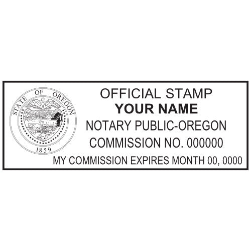 Oregon Notary Stamp and Seal - Prostamps