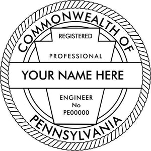Pennsylvania Engineer Stamp and Seal - Prostamps
