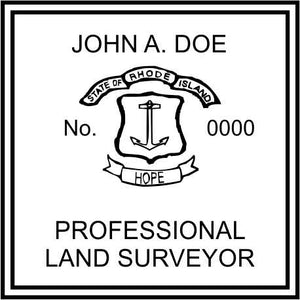 Rhode Island Land Surveyor Stamp and Seal - Prostamps