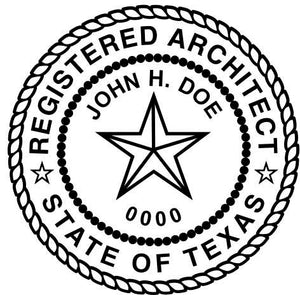 Texas Architect Stamp and Seal - Prostamps