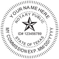 Texas Notary Stamp and Seal - Prostamps