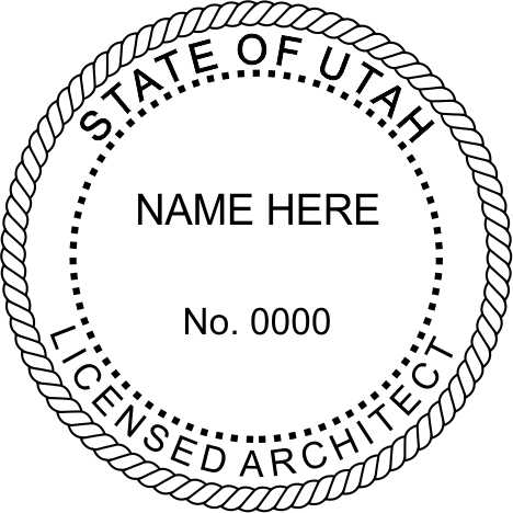 Utah Architect Stamp and Seal - Prostamps