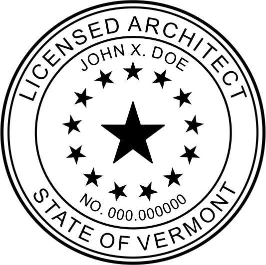 Vermont Architect Stamp and Seal - Prostamps
