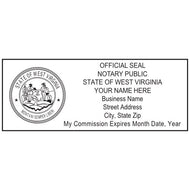 West Virginia Notary Stamp and Seal - Prostamps