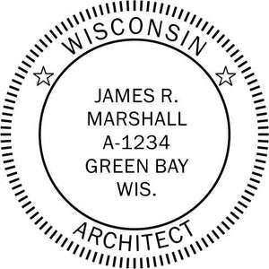 Wisconsin Architect Stamp and Seal - Prostamps