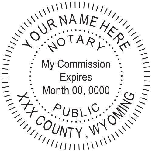 Wyoming Notary Stamp and Seal - Self-inking and digital options