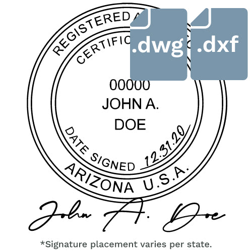 Digital Stamp with Signature Files - .DWG and .DXF - Prostamps