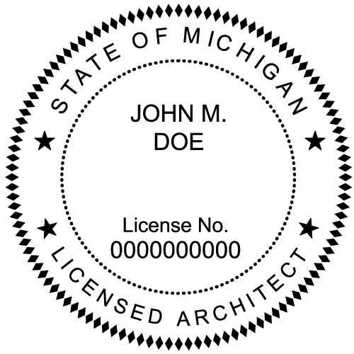 Michigan Architect Stamp and Seal - Prostamps