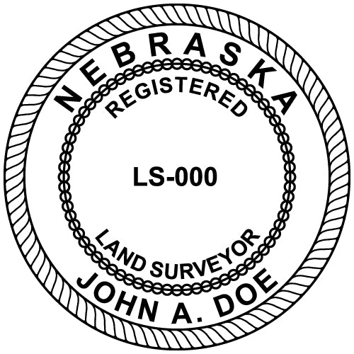 Nebraska Land Surveyor Stamp and Seal - Prostamps