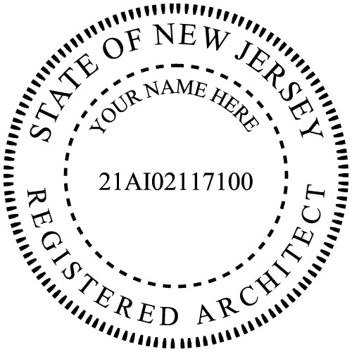 New Jersey Architect Stamp and Seal - Prostamps