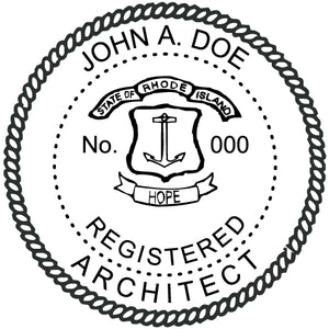 Rhode Island Architect Stamp and Seal - Prostamps